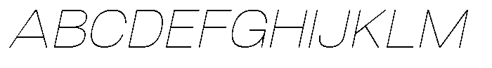 Dnv Rounded Thin Expanded Italic Font UPPERCASE