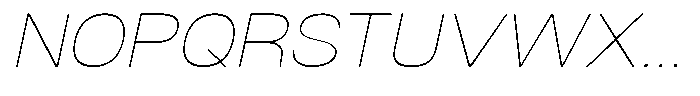 Dnv Rounded Thin Expanded Italic Font UPPERCASE