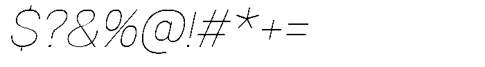 Dnv Rounded Thin Italic Font OTHER CHARS