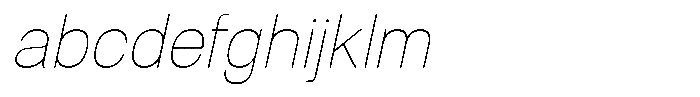 Dnv Rounded Thin Italic FONT