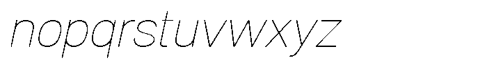 Dnv Rounded Thin Italic Font LOWERCASE