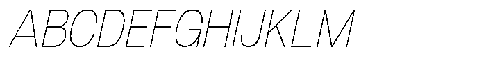 Dnv Rounded Thin Semi Condenced Italic Font UPPERCASE