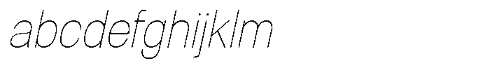 Dnv Rounded Thin Semi Condenced Italic FONT