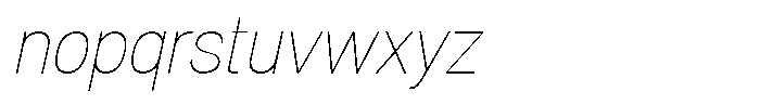 Dnv Rounded Thin Semi Condenced Italic Font LOWERCASE