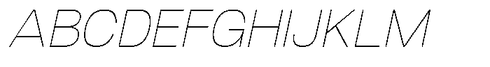 Dnv Rounded Thin Semi Expanded Italic Font UPPERCASE