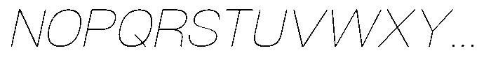 Dnv Rounded Thin Semi Expanded Italic Font UPPERCASE