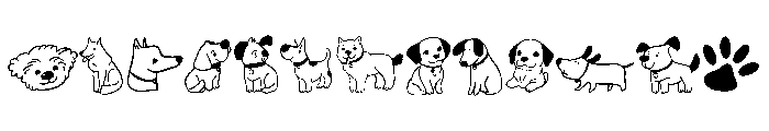 DOG CUTE  DOODLE Font LOWERCASE
