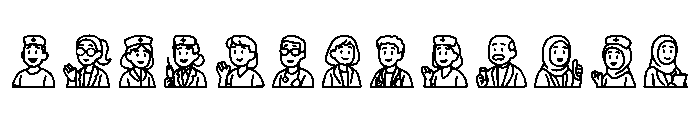 Doctor And Nurse Regular Font UPPERCASE