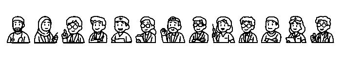 Doctor And Nurse Regular Font UPPERCASE
