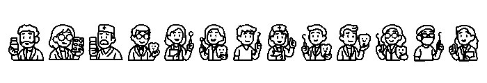 Doctor And Nurse Regular Font LOWERCASE