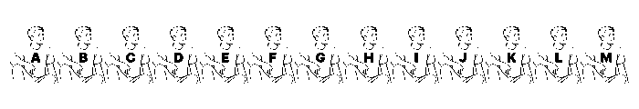 Dog And Owner Font UPPERCASE