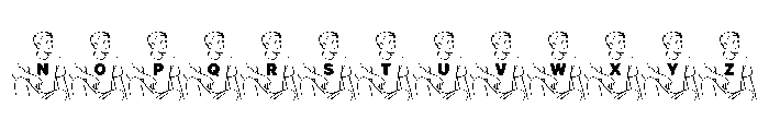 Dog And Owner Font UPPERCASE