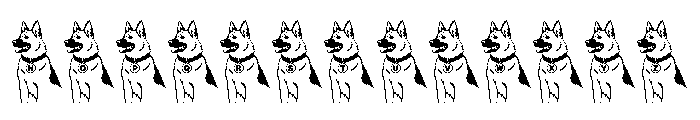 Dog And Owner Font LOWERCASE