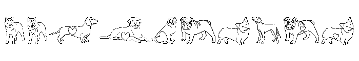 Dog Art Line Font OTHER CHARS