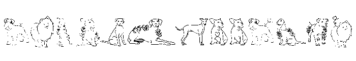 Dog Art Line Font UPPERCASE