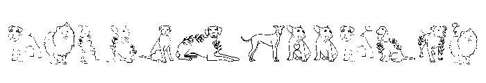 Dog Art Line Font LOWERCASE