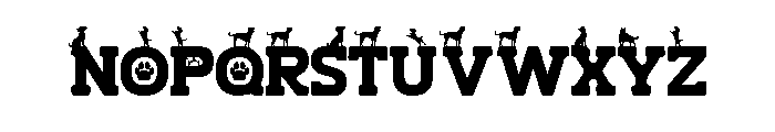 Dog Blue Font UPPERCASE