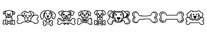 Dog Bone Shape Font OTHER CHARS