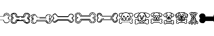 Dog Bone Shape FONT