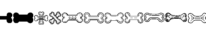 Dog Bone Shape Font LOWERCASE