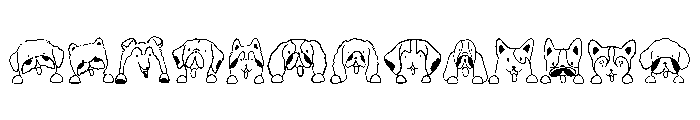 Dog Breed Faces Font UPPERCASE