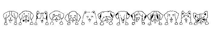 Dog Breed Faces Font UPPERCASE