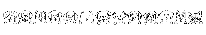Dog Breed Faces Font LOWERCASE
