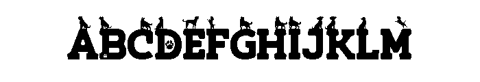 Dog Brown Font UPPERCASE