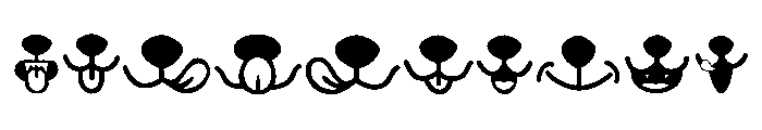 Dog Mouth Shape Font OTHER CHARS
