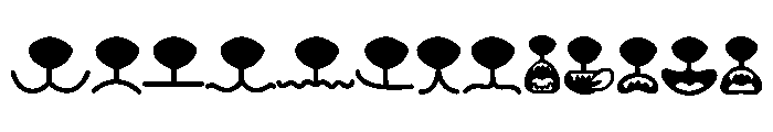 Dog Mouth Shape Font UPPERCASE