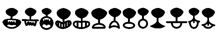 Dog Mouth Shape Font UPPERCASE