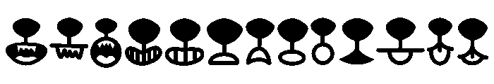 Dog Mouth Shape Font LOWERCASE