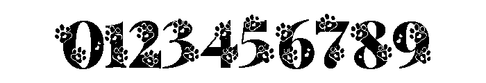 Dog Paw Inside Regular Font OTHER CHARS