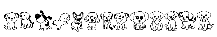 Dog Pet Font UPPERCASE