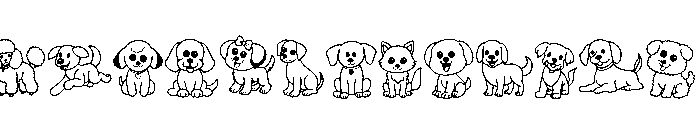 Dog Pet Font UPPERCASE