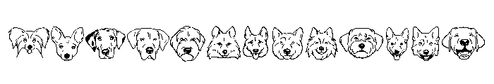 Dog Portrait Font UPPERCASE
