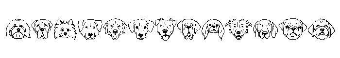 Dog Portrait Font UPPERCASE