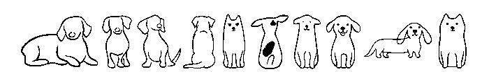 Dog Sketch Line Font OTHER CHARS