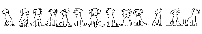 Dog Sketch Line Font UPPERCASE