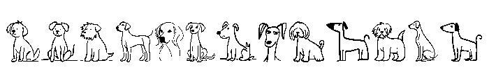 Dog Sketch Line Font LOWERCASE