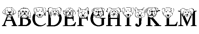 Dog face Font UPPERCASE