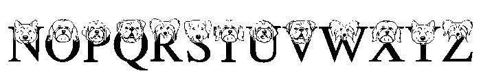 Dog face Font UPPERCASE