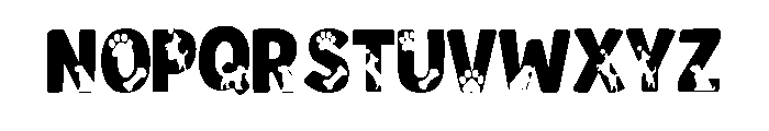 Dog letter Orange Font UPPERCASE