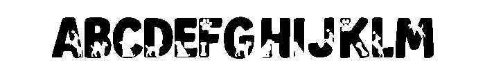 Dog letter purple FONT