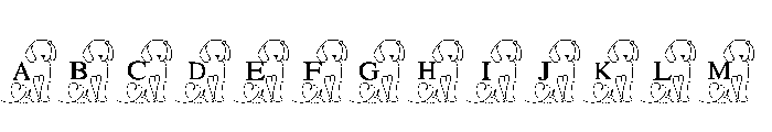 Dog lovers art Font UPPERCASE