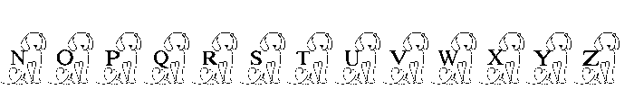 Dog lovers art Font UPPERCASE