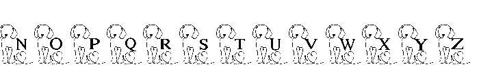 Dog lovers art Font LOWERCASE