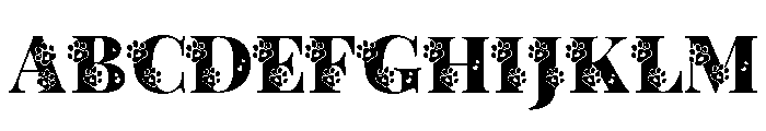 DogPawInside-Regular Font UPPERCASE