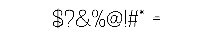 Doing Slowly Font OTHER CHARS