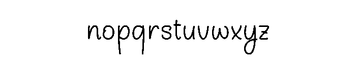 Doing Slowly Font LOWERCASE